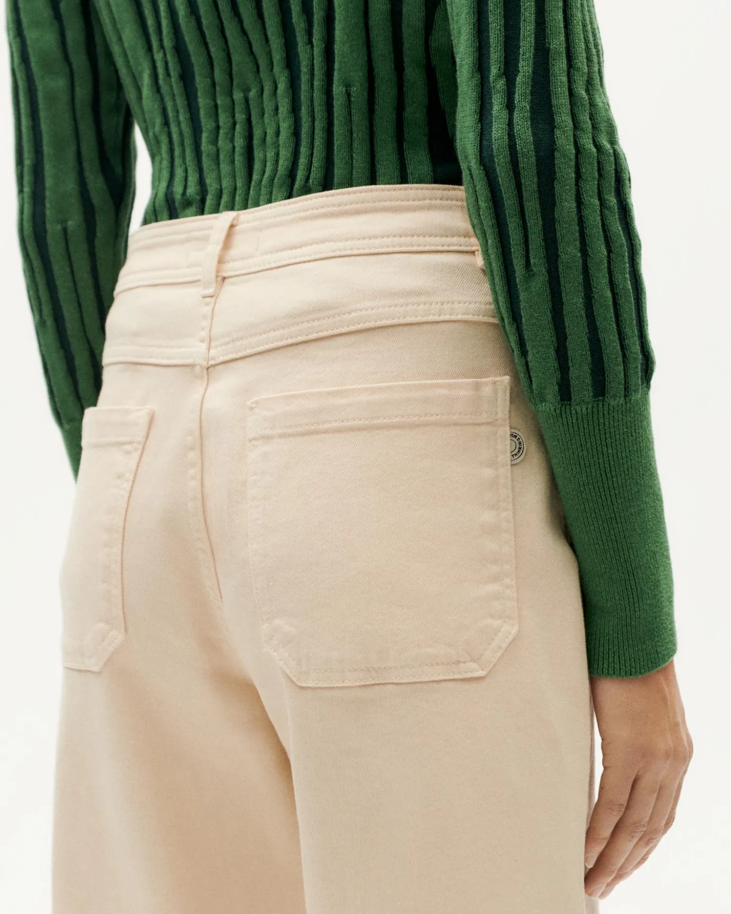 Pantalon écru taille haute Theresa