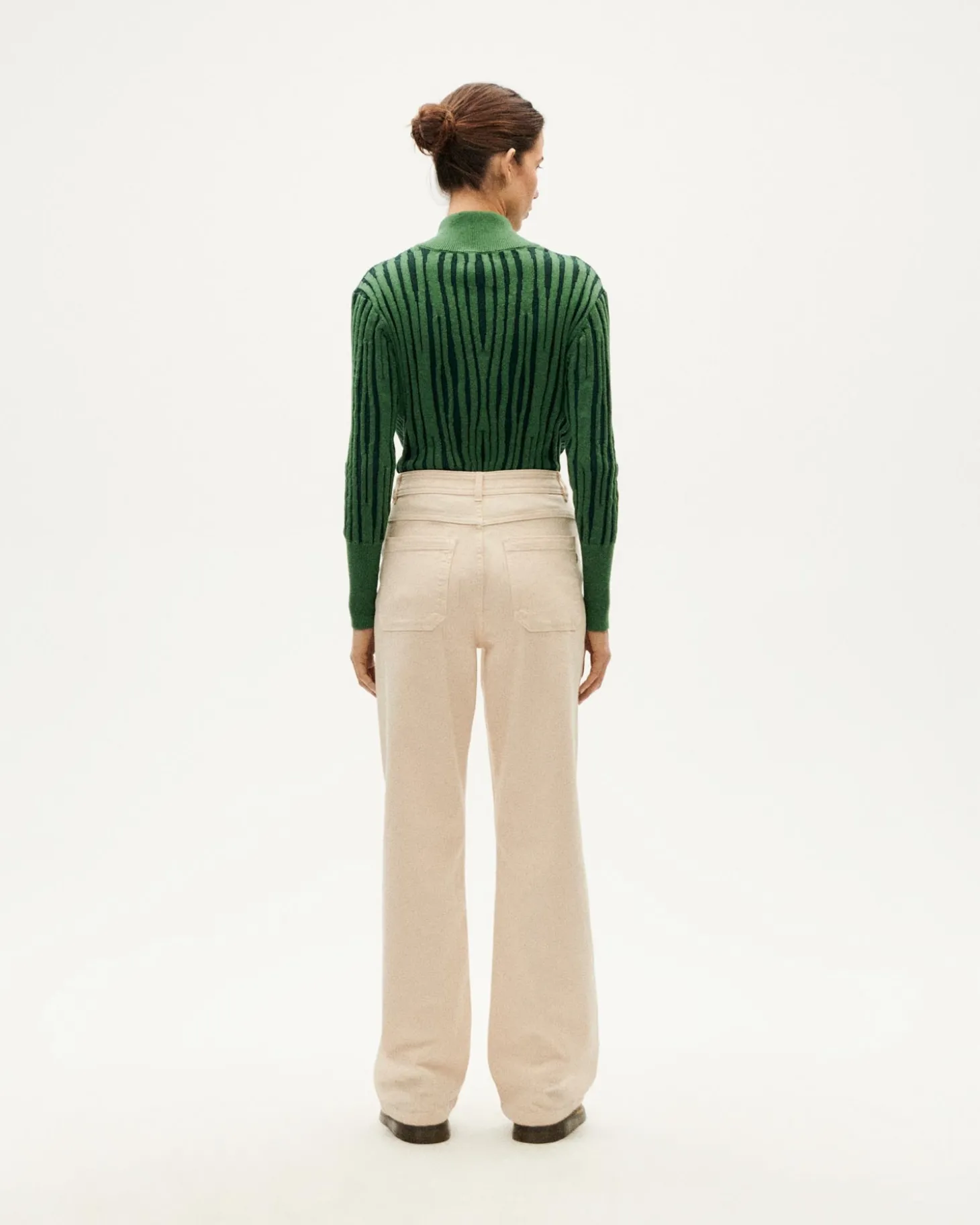 Pantalon écru taille haute Theresa