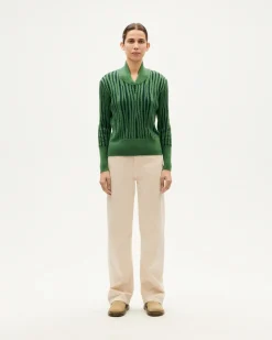 Pantalon écru taille haute Theresa