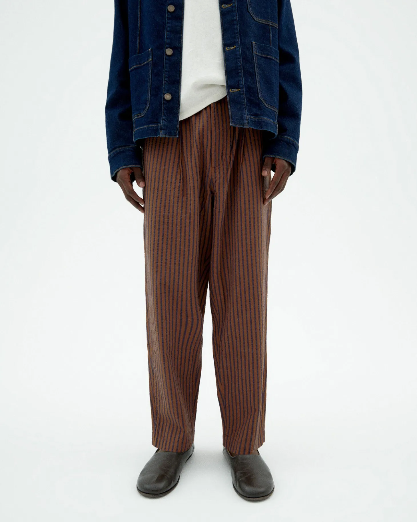 Pantalon loose à rayures Luc