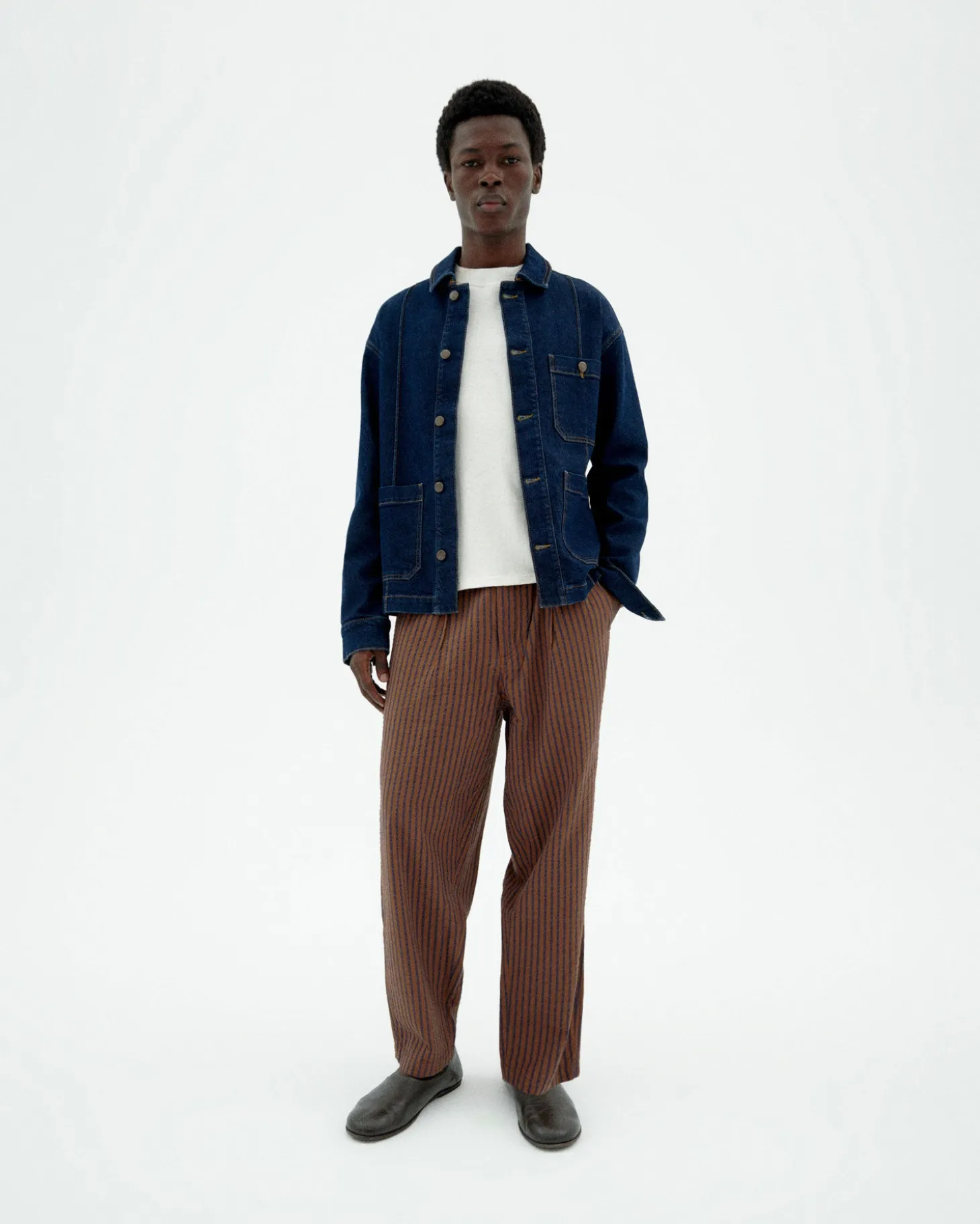 Pantalon loose à rayures Luc