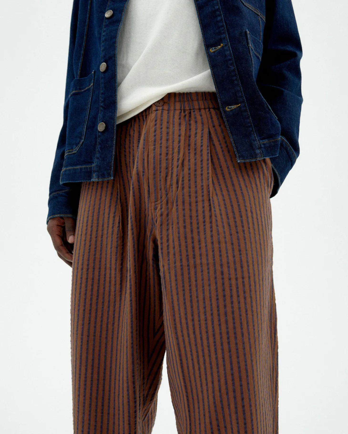 Pantalon loose à rayures Luc