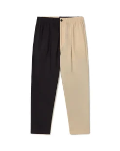 Pantalon loose patched noir et blanc Luc