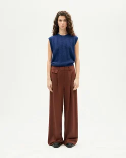 Pantalon marron wide leg low rise Pat
