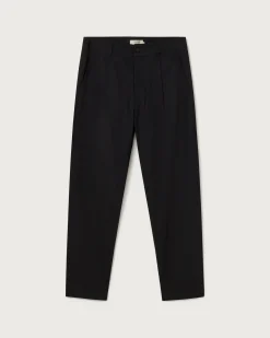 Pantalon noir à plis décontractée Moero