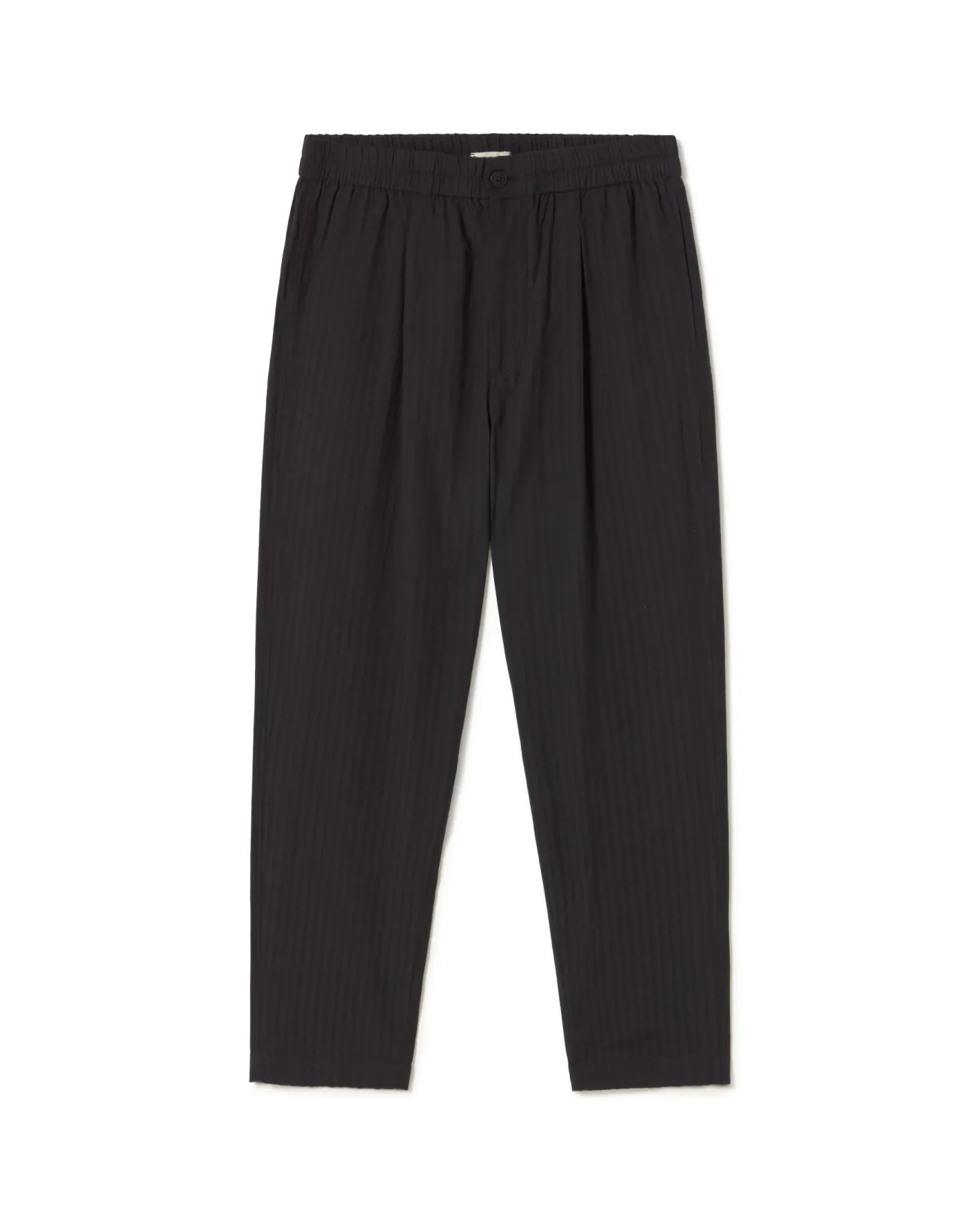Pantalon noir loose seersucker Luc