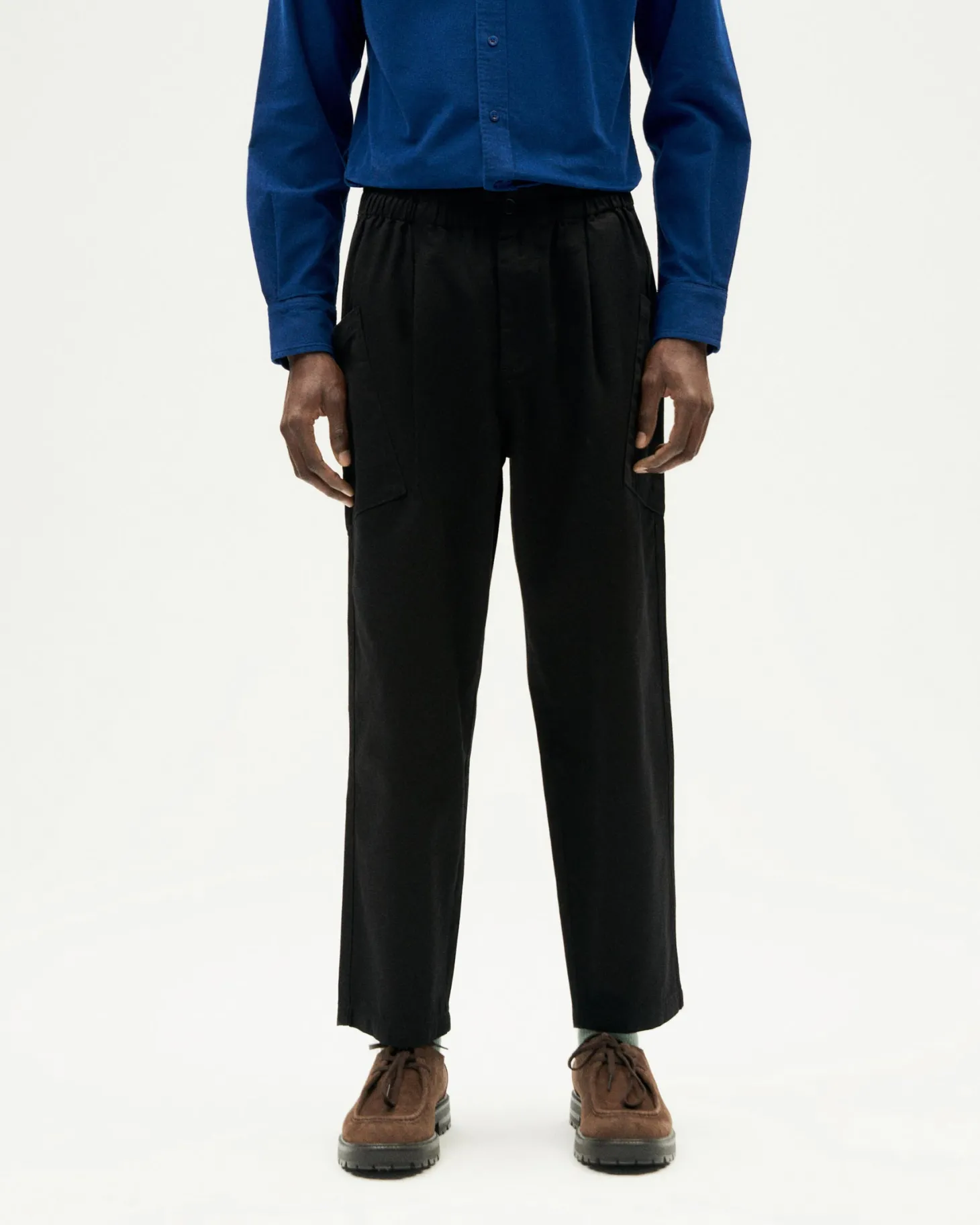 Pantalon noir relaxed cargo Max