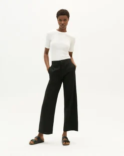 Pantalon noir taille haute Karina