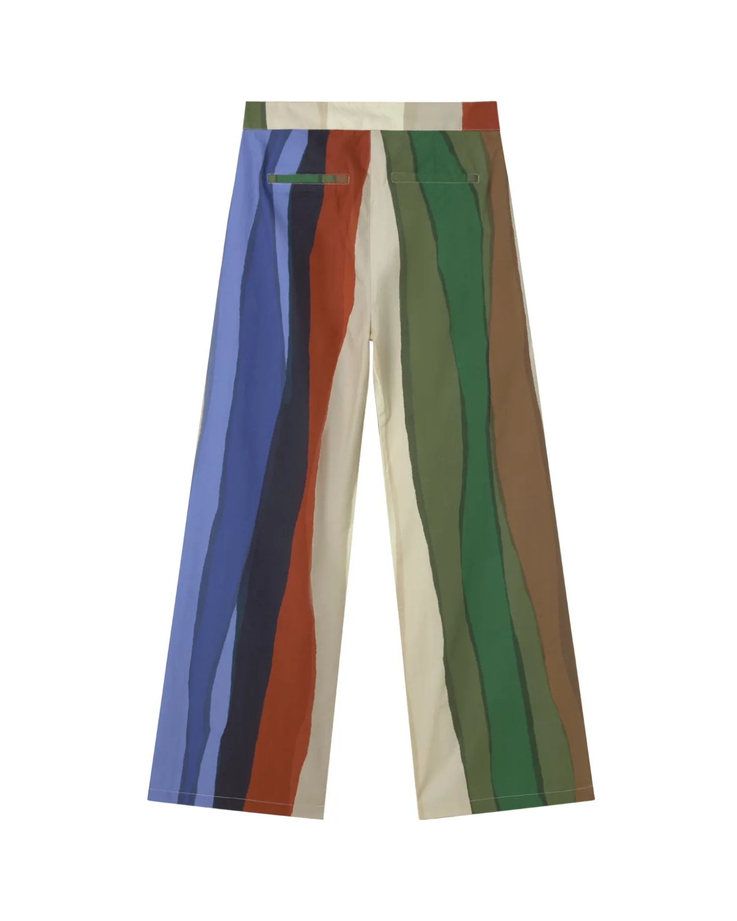 Pantalon taille haute à rayures river Karina