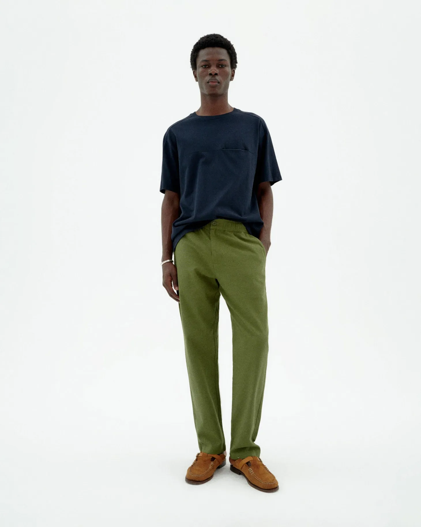 Pantalon vert droit Travel Light