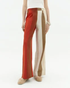 Pantalon wide leg à rayures sandfire Manolita