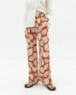 Pantalon wide leg estampé Ecovero leaf Manolita