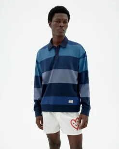 Polo bleu à rayures Bob