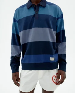 Polo bleu à rayures Bob