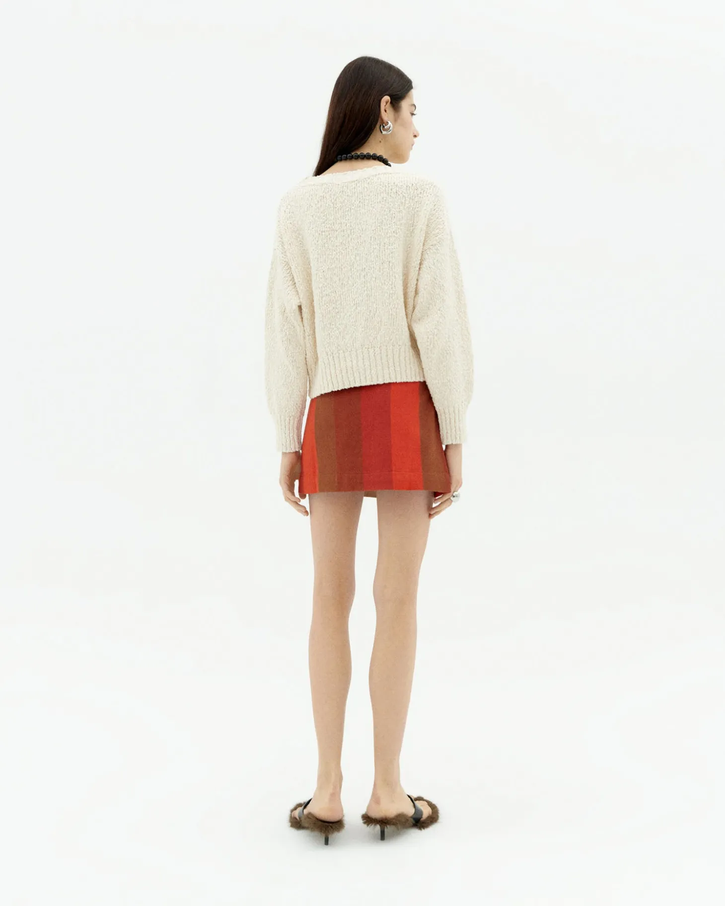 Pull blanc texturé Clara