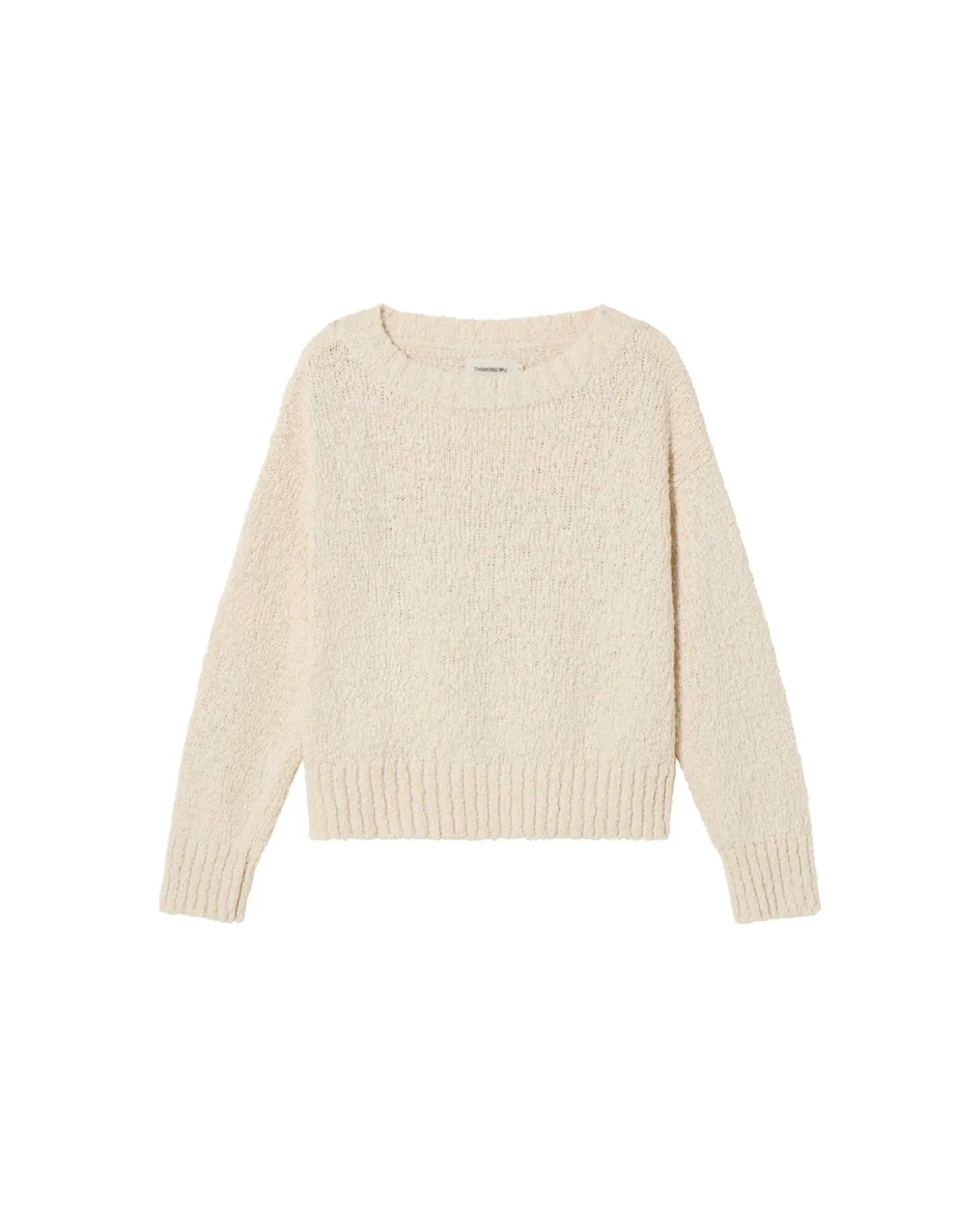 Pull blanc texturé Clara