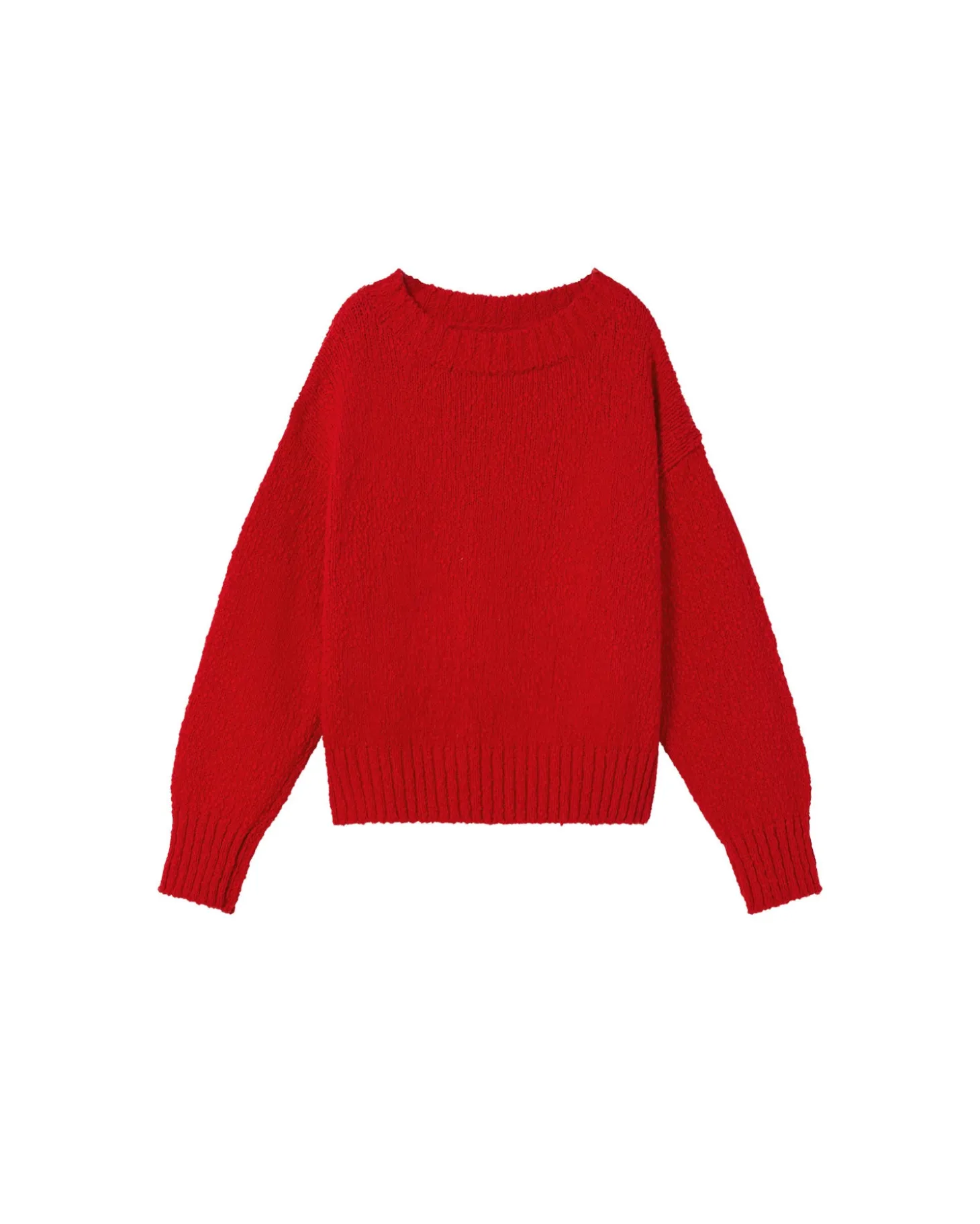 Pull rouge texturé Clara