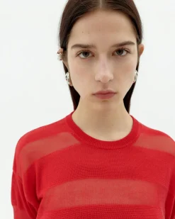 Pull semitransparent rouge Be