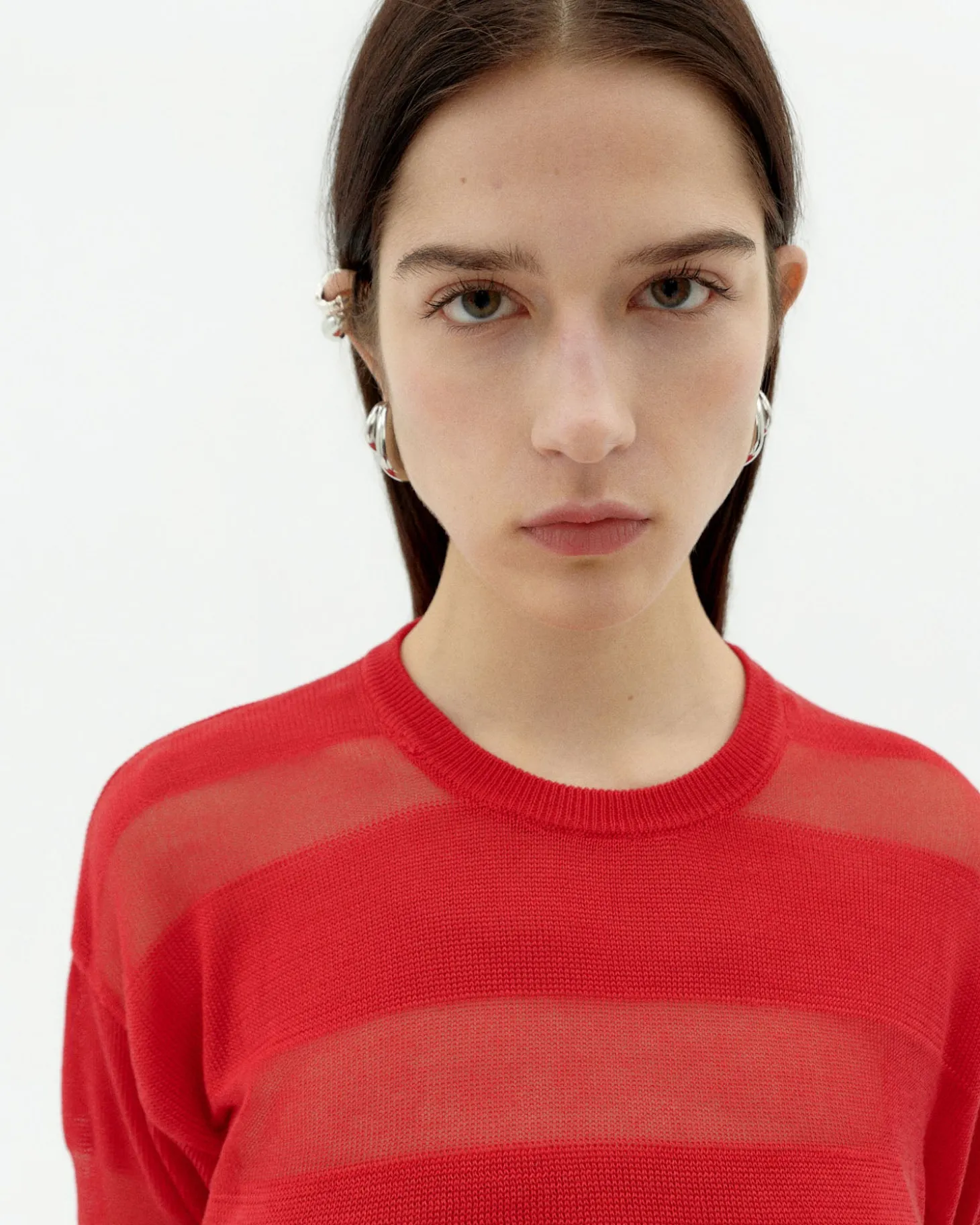 Pull semitransparent rouge Be