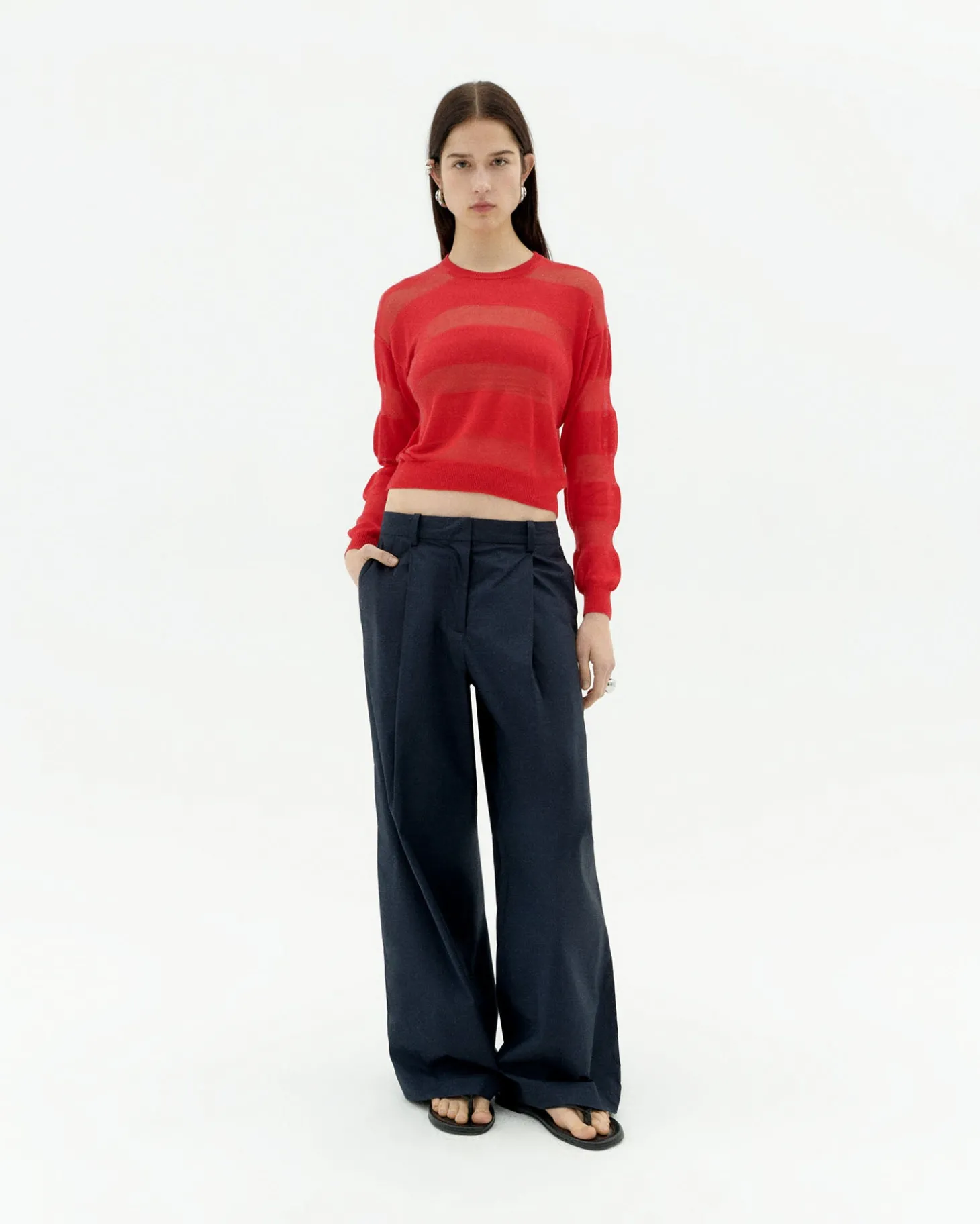 Pull semitransparent rouge Be