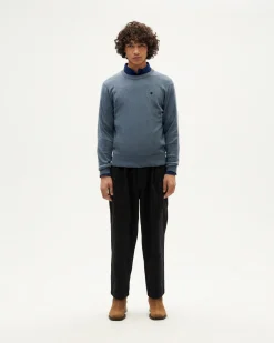 Pull tricoté bleu Orlando