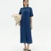 Robe bleue Cupro Gianna