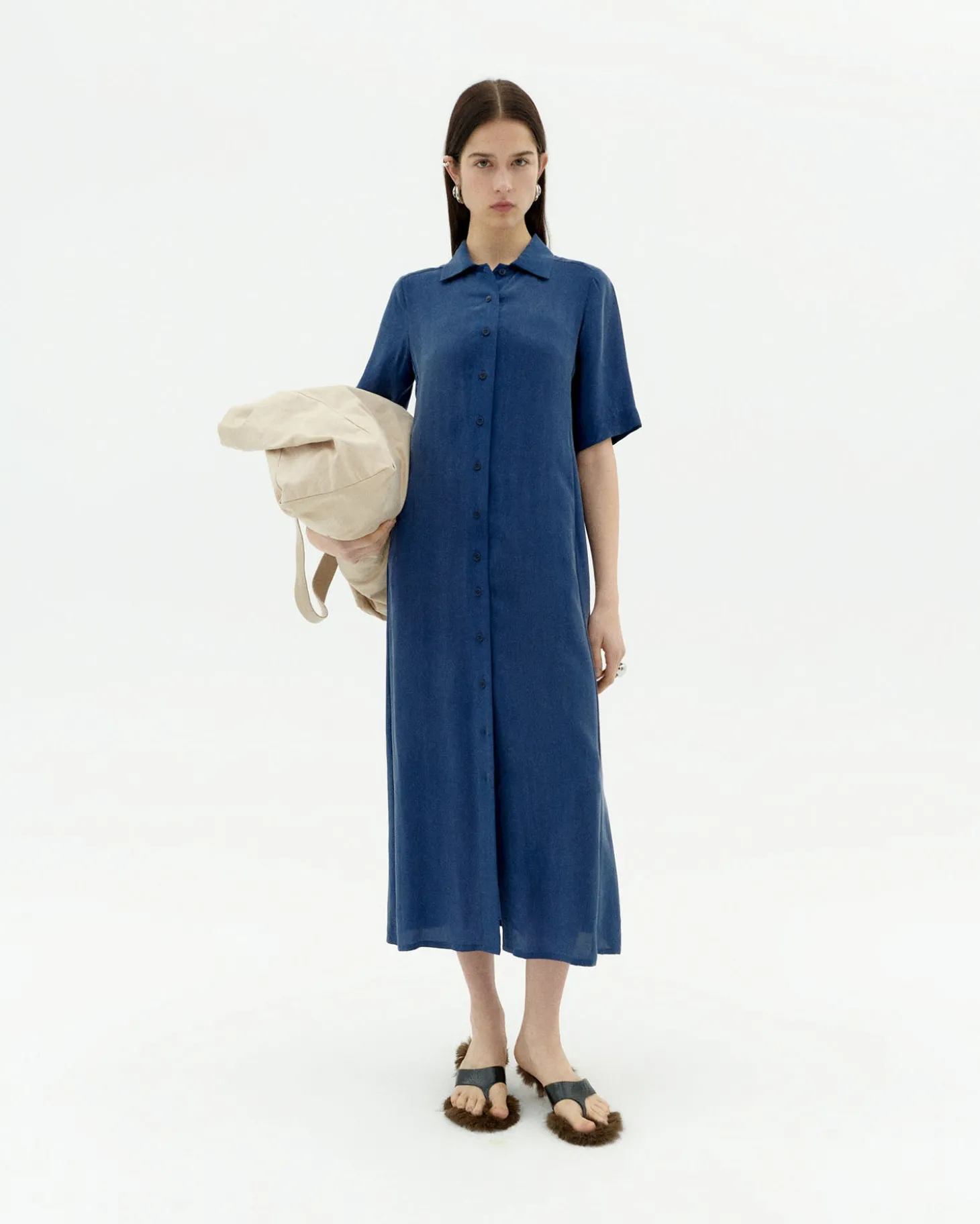 Robe bleue Cupro Gianna