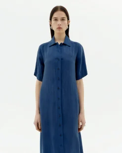 Robe bleue Cupro Gianna