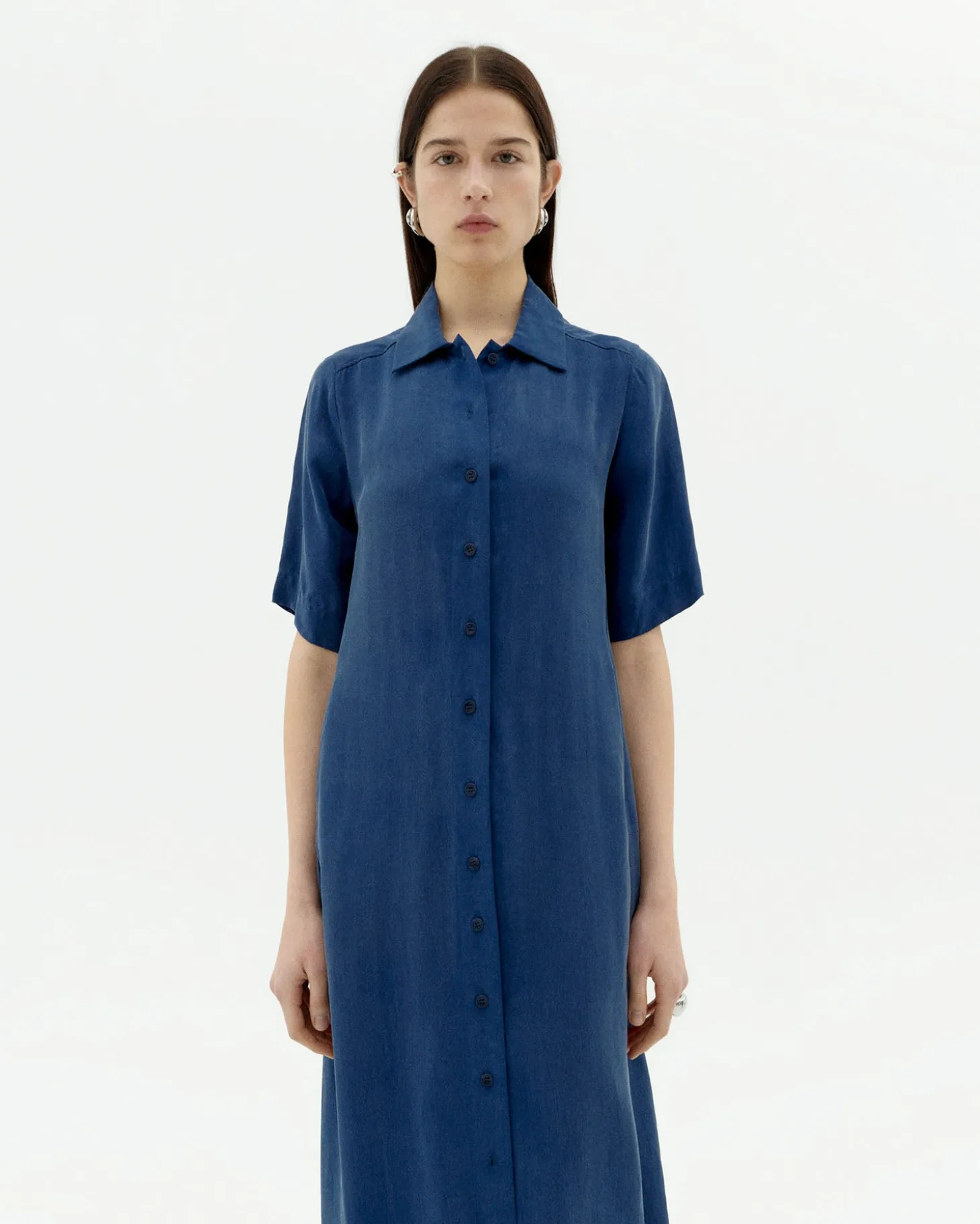 Robe bleue Cupro Gianna