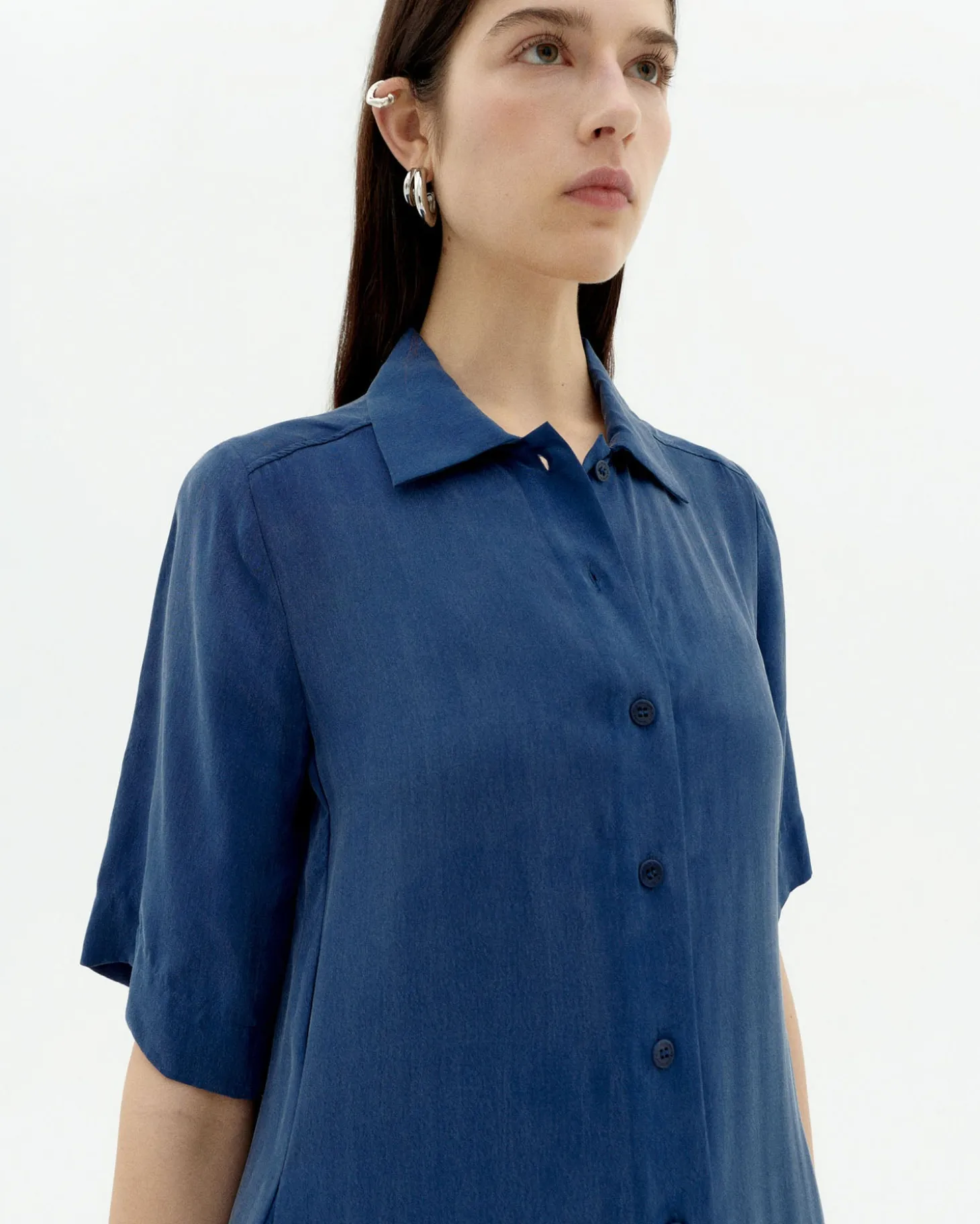 Robe bleue Cupro Gianna