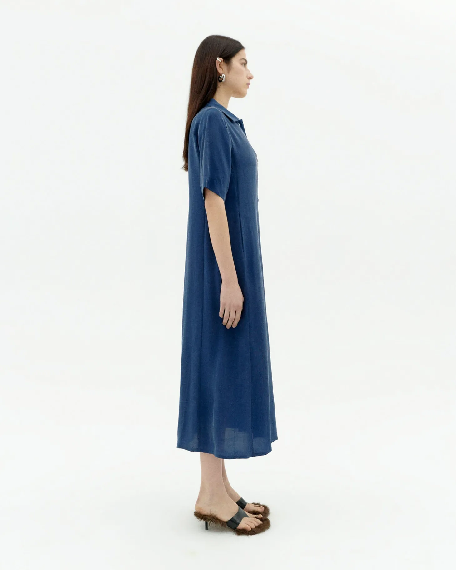 Robe bleue Cupro Gianna
