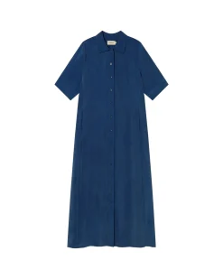 Robe bleue Cupro Gianna