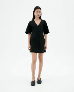 Robe courte noire décolleté en V Kim