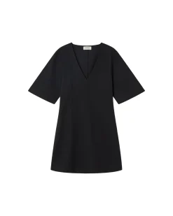 Robe courte noire décolleté en V Kim