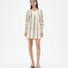 Robe courte poplin à rayures Maria