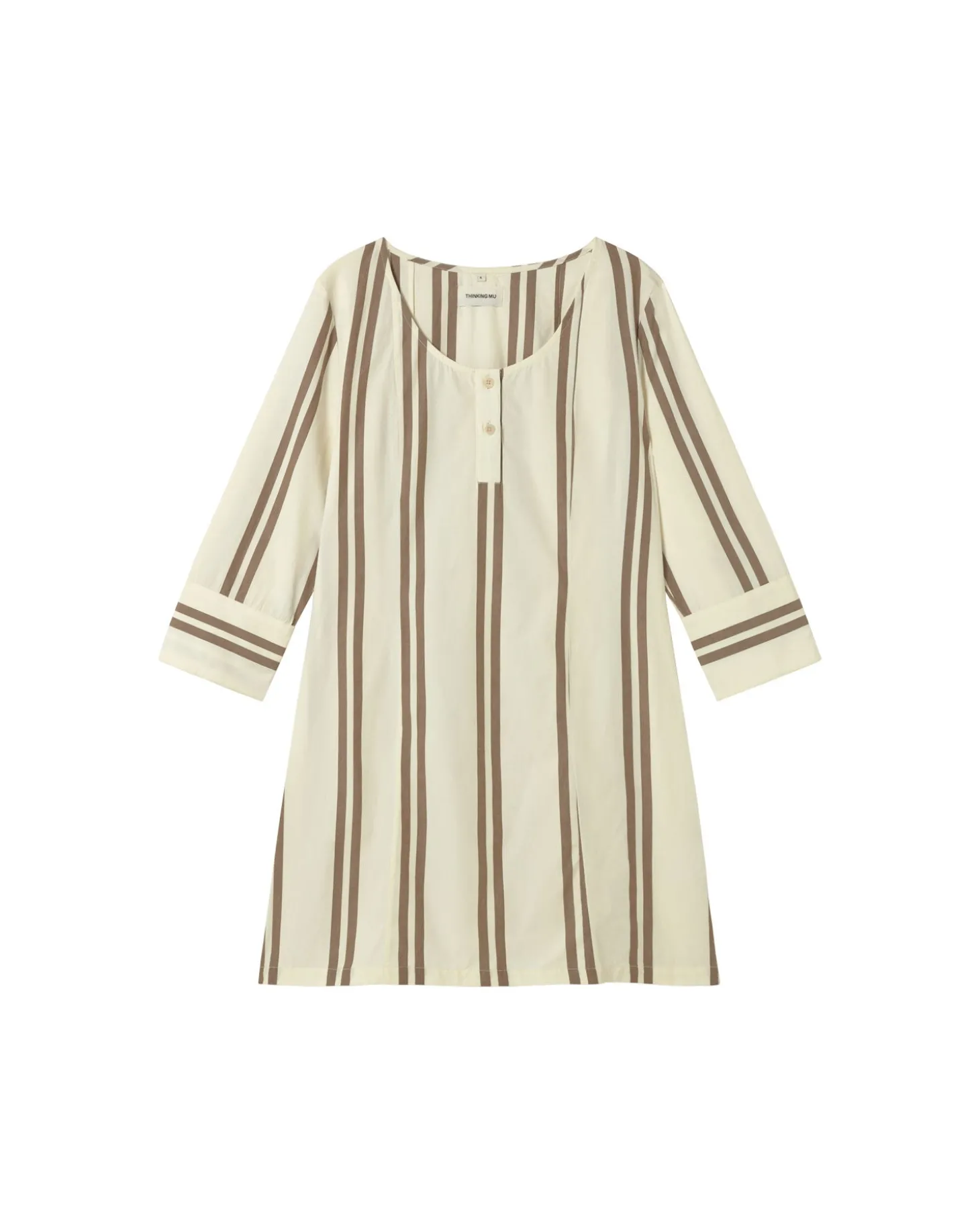 Robe courte poplin à rayures Maria