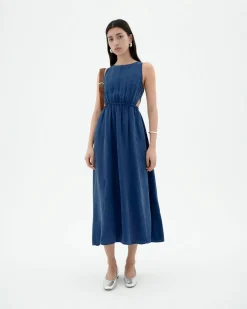 Robe cut out Cupro Kin