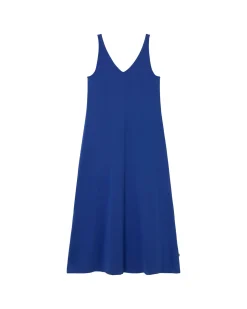 Robe longue bleue bretelles Sade
