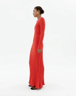 Robe longue en maille dos ouvert Riko