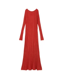 Robe longue en maille dos ouvert Riko