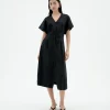 Robe noire taille ajustée Laura