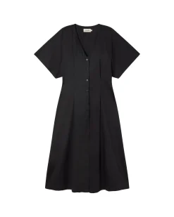 Robe noire taille ajustée Laura