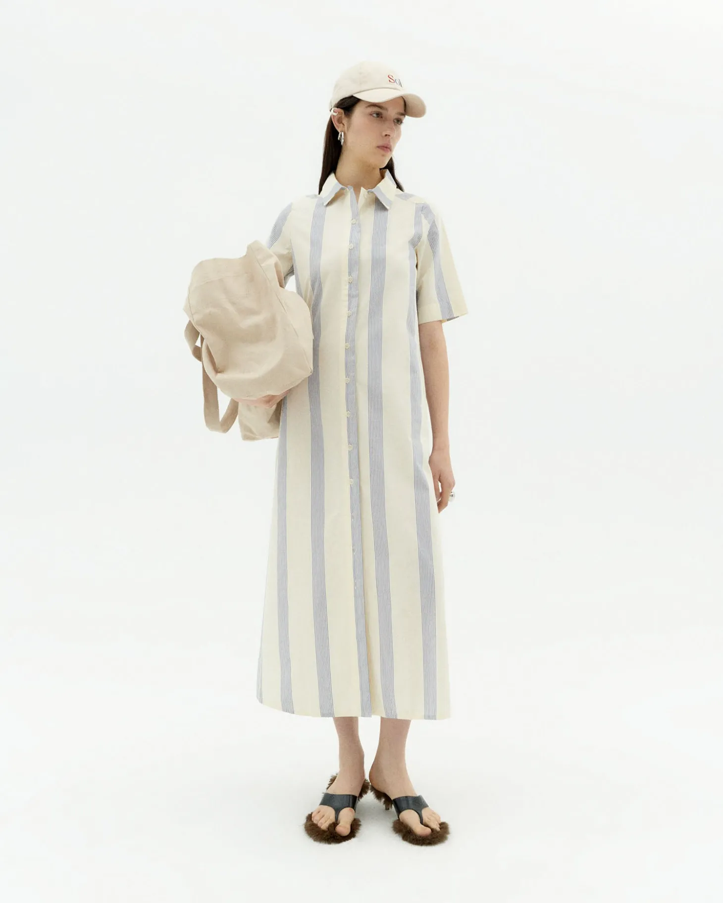 Robe poplin à rayures Gianna