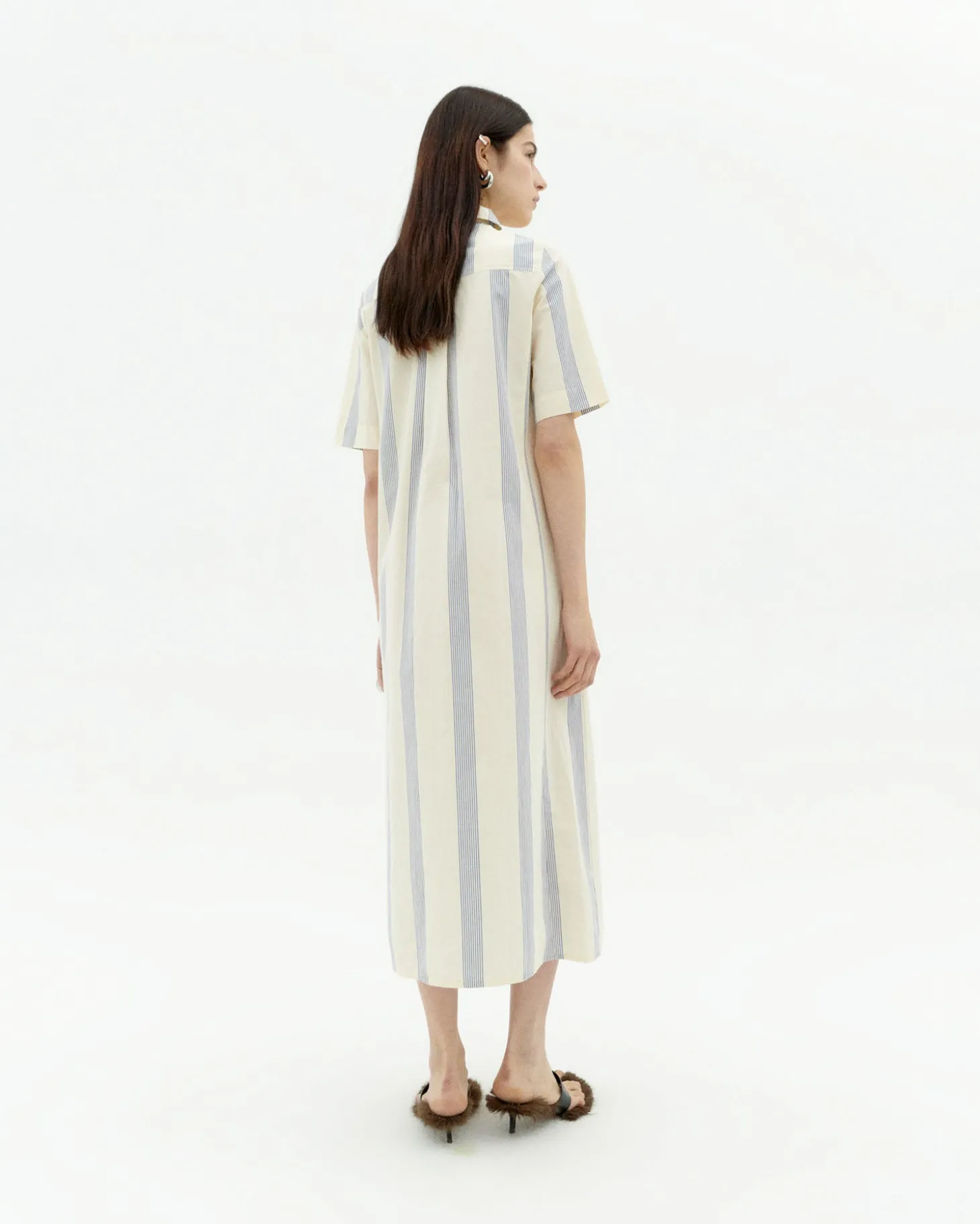 Robe poplin à rayures Gianna