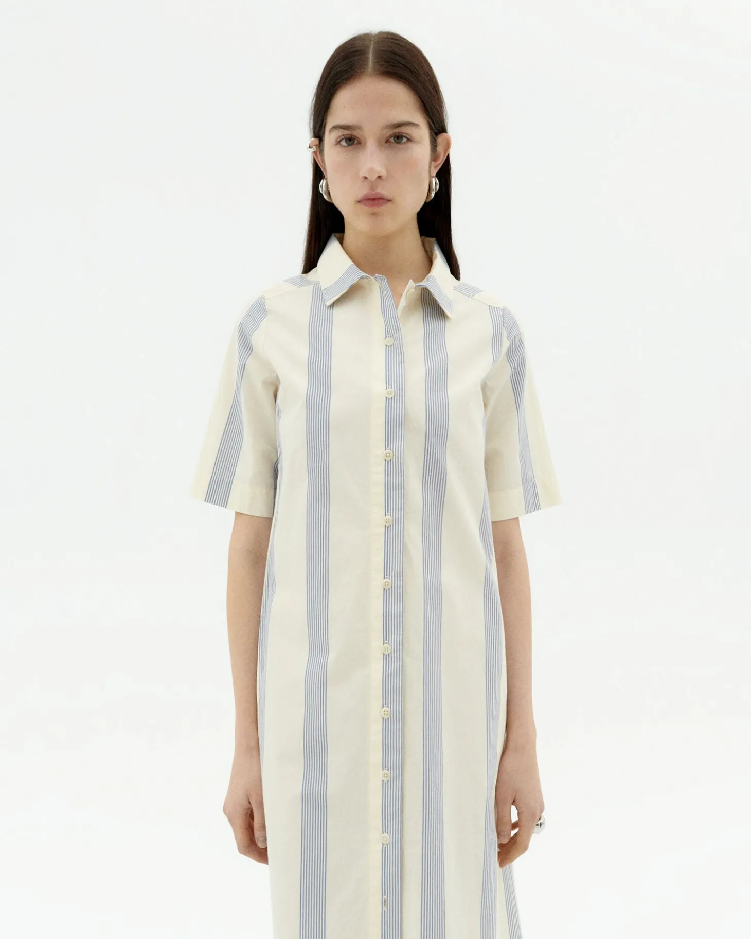 Robe poplin à rayures Gianna