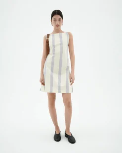 Robe poplin à rayures nœud Cecile