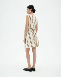 Robe poplin à rayures nœud Cecile