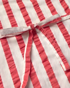 Robe seersucker à rayures nœud Cecile