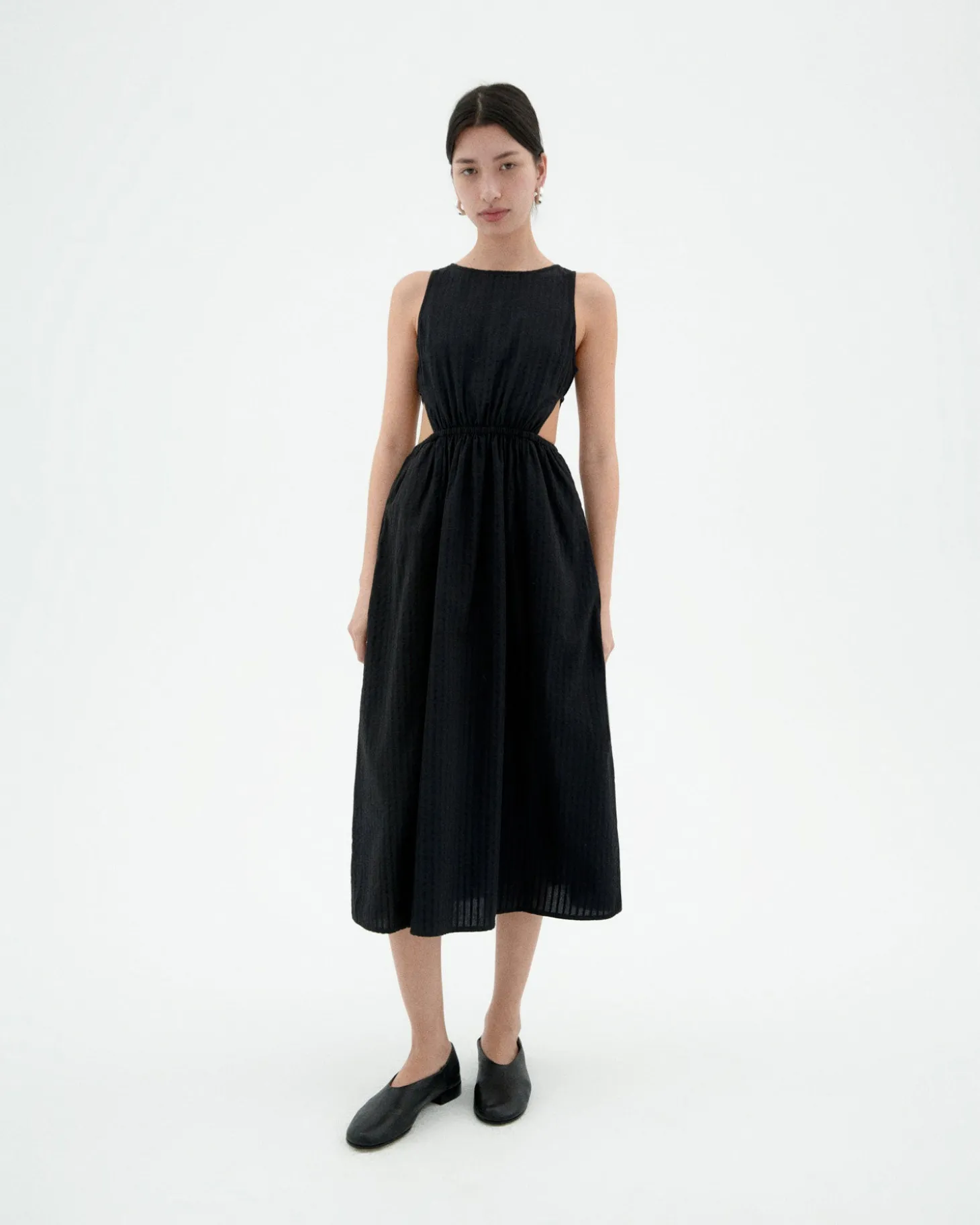 Robe seersucker cut out Kin