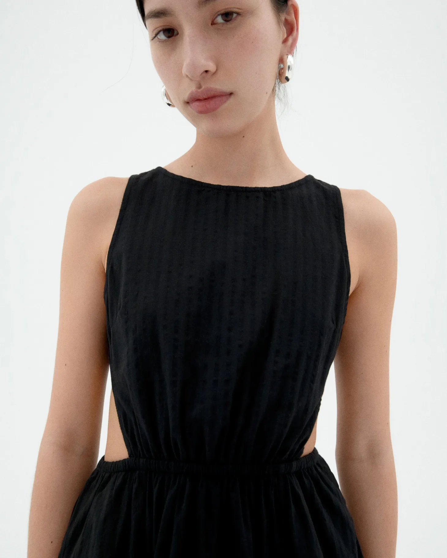 Robe seersucker cut out Kin